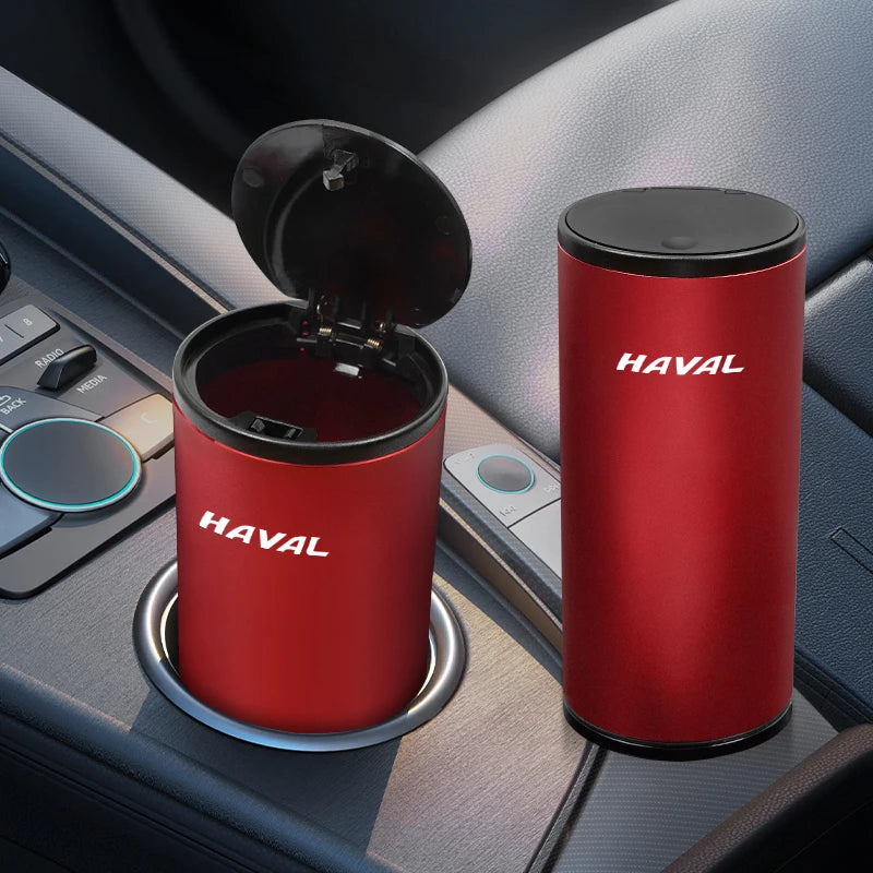 Car Trash Bin Alloy Garbage Can Car Organizer Storage Accessories For Haval H4 H5 H7 H6 Jolion H9 H1 M6 H8 F5 H2 F7X F7 Dargo H3