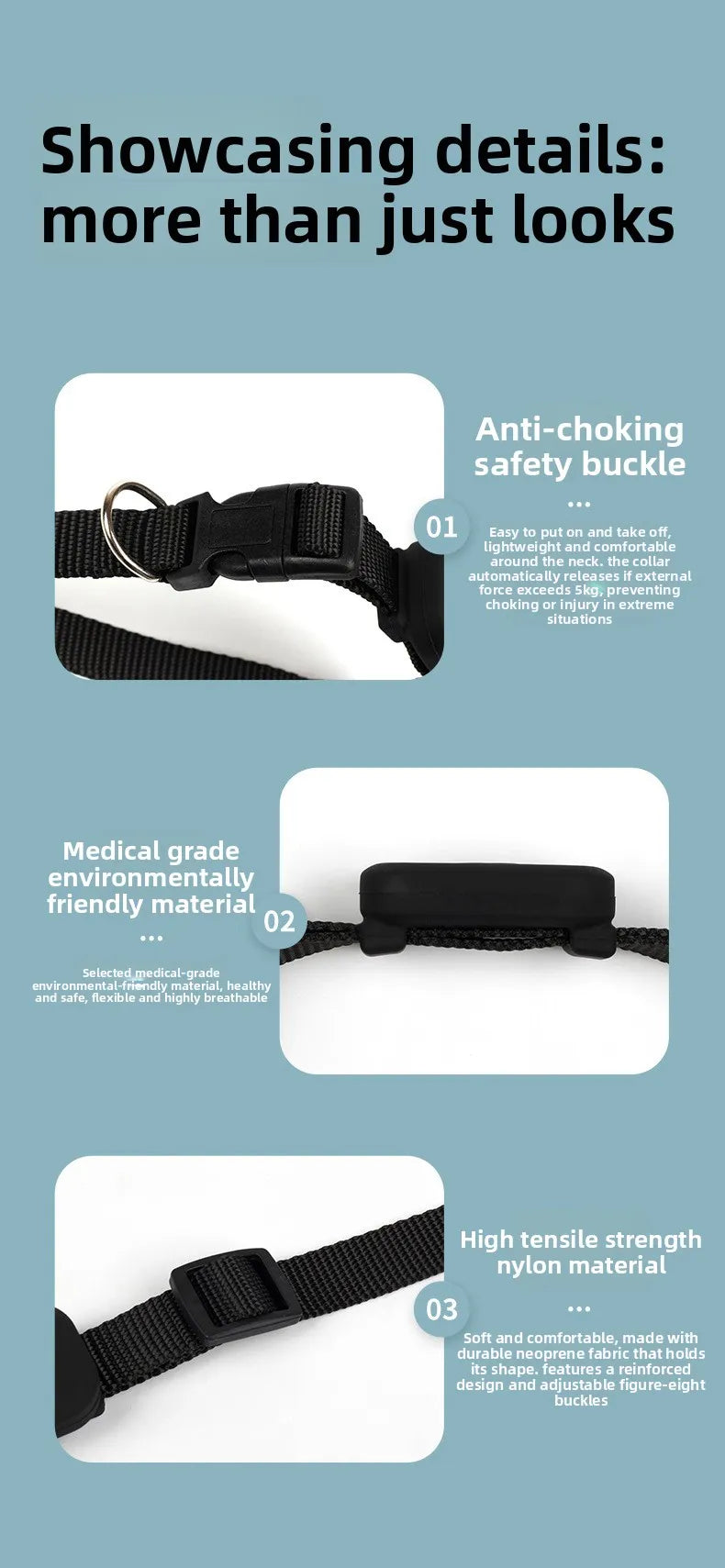 Pet Tracker GPS Waterproof Dog Cat Finder with Real-Time Tracking Anti-Lost Alarm Smart APP Notification Locator Collar for Pets