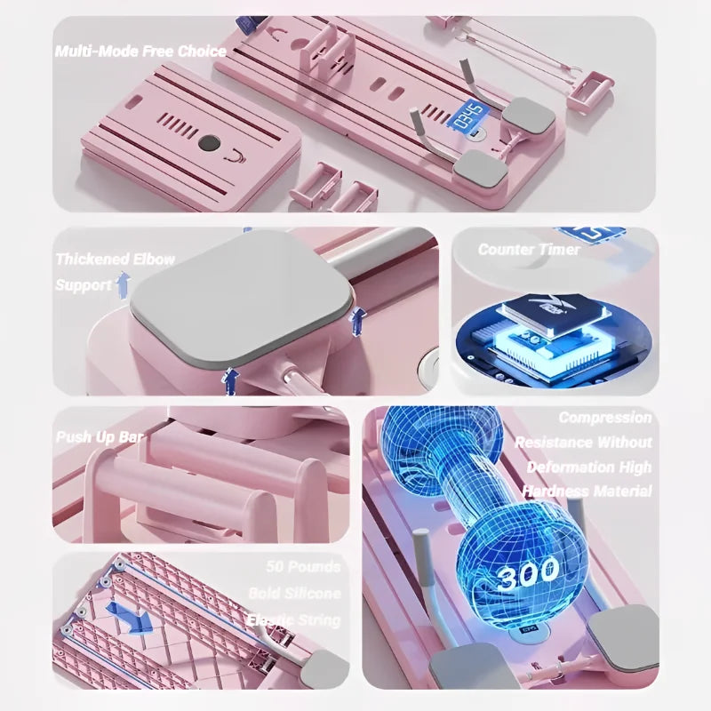 Abdominal Exercise Board Fitness Slimming Tummy Automatic Rebound Leg and Arm Adjuster Multifunctional Equipment