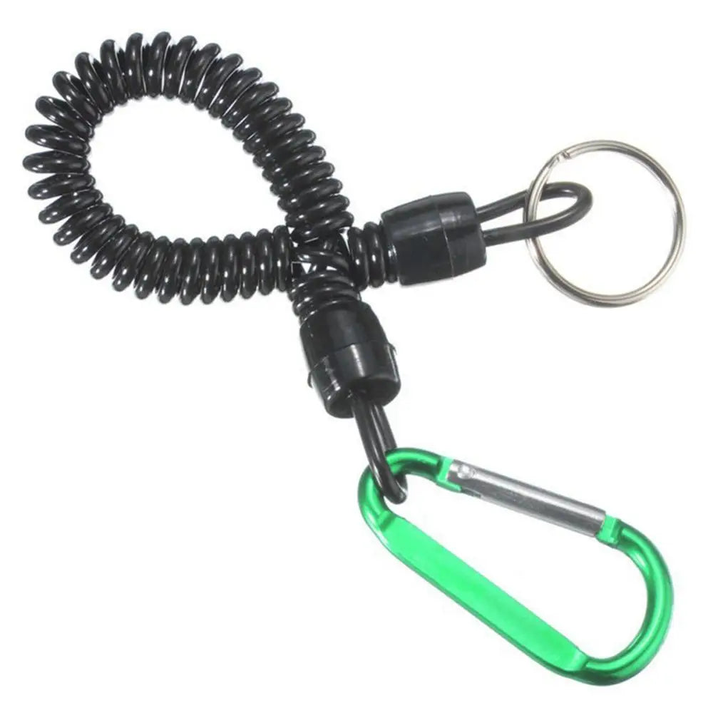 Hiking Accessories Climbing Anti-lost Tools Keyring Tackle Retractable Lanyards Fishing String Spring Rope Carabiner