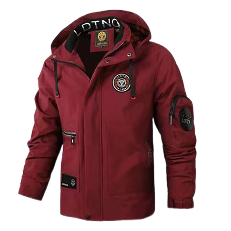 Men Lightweight Jackets Multi-Pockets Mesh Lined Outdoor Men Tactical Windproof Waterproof Jacket Mens Hooded Bomber Coats