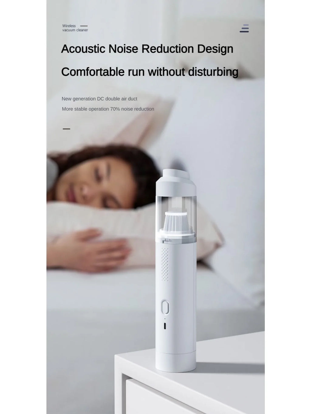 Portable Car Vacuum Cleaner: Mini Handheld Cordless Cleaner with Blower Function, Powerful Suction, and Brushless Motor