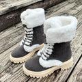 Snow boots: New winter collection chunky-heeled ankle boots – warm, slip-resistant outdoor cotton footwear