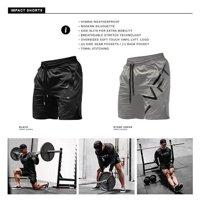 Quick-drying Shorts Fitness Training Jogging Pants for Men Muscular Casual Breathable Fashion Five-point Pants Casual Versatile