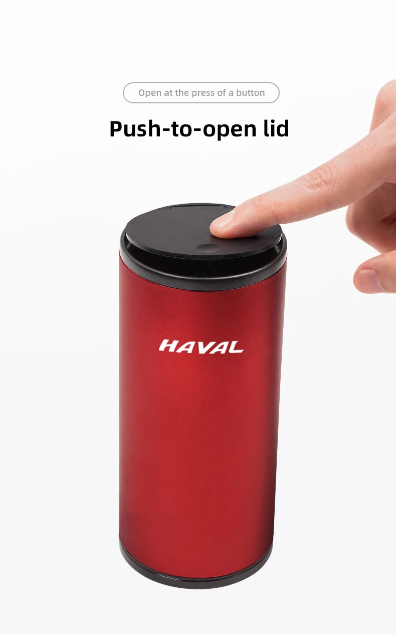 Car Trash Bin Alloy Garbage Can Car Organizer Storage Accessories For Haval H4 H5 H7 H6 Jolion H9 H1 M6 H8 F5 H2 F7X F7 Dargo H3