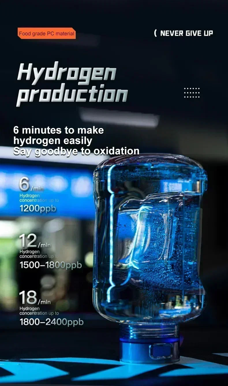 1.5L Hydrogen Rich Portable Sports Water Bottle Rich Molecular Hydrogen Water  kettle