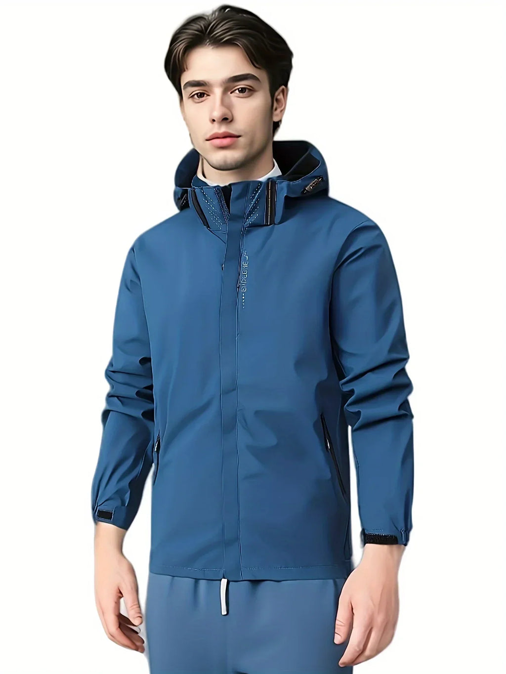 New Men's Lightweight Waterproof Rain Jacket Hooded Shell Outdoor Windbreaker for Hiking & Travel Breathable & Packable Coat Men