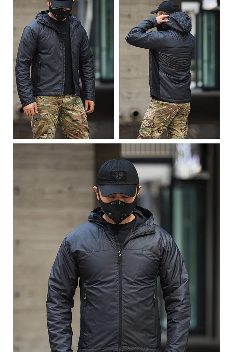 Jacket Winter Windproof Warm Clothes Ultralight Waterproof Hooded Jacket Liner Outdoor Sports Windbreaker Coat