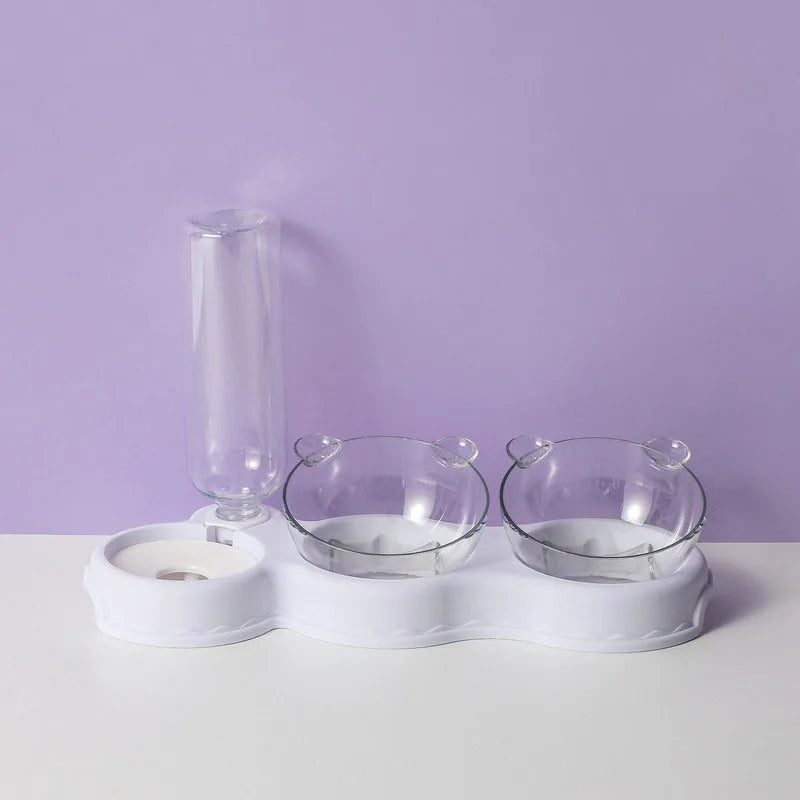 Pet Bowl Cat Bowl Dog Bowl Automatic Drinking Bowl Cat Food Bowl Anti Slip Double Bowl Easy To Clean Pet Supplies Cat Supplies