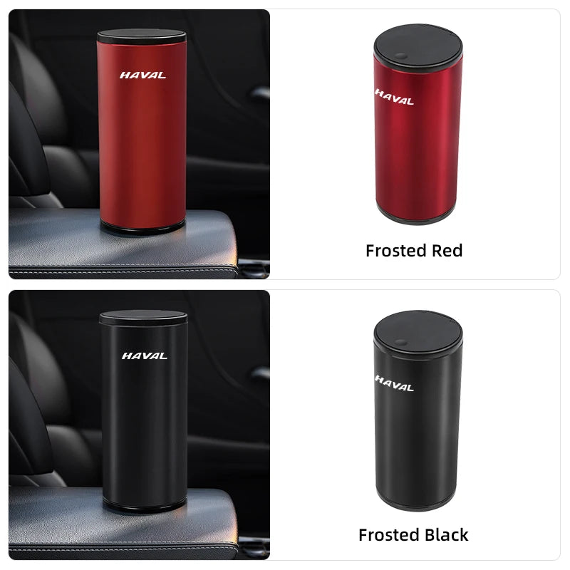 Car Trash Bin Alloy Garbage Can Car Organizer Storage Accessories For Haval H4 H5 H7 H6 Jolion H9 H1 M6 H8 F5 H2 F7X F7 Dargo H3