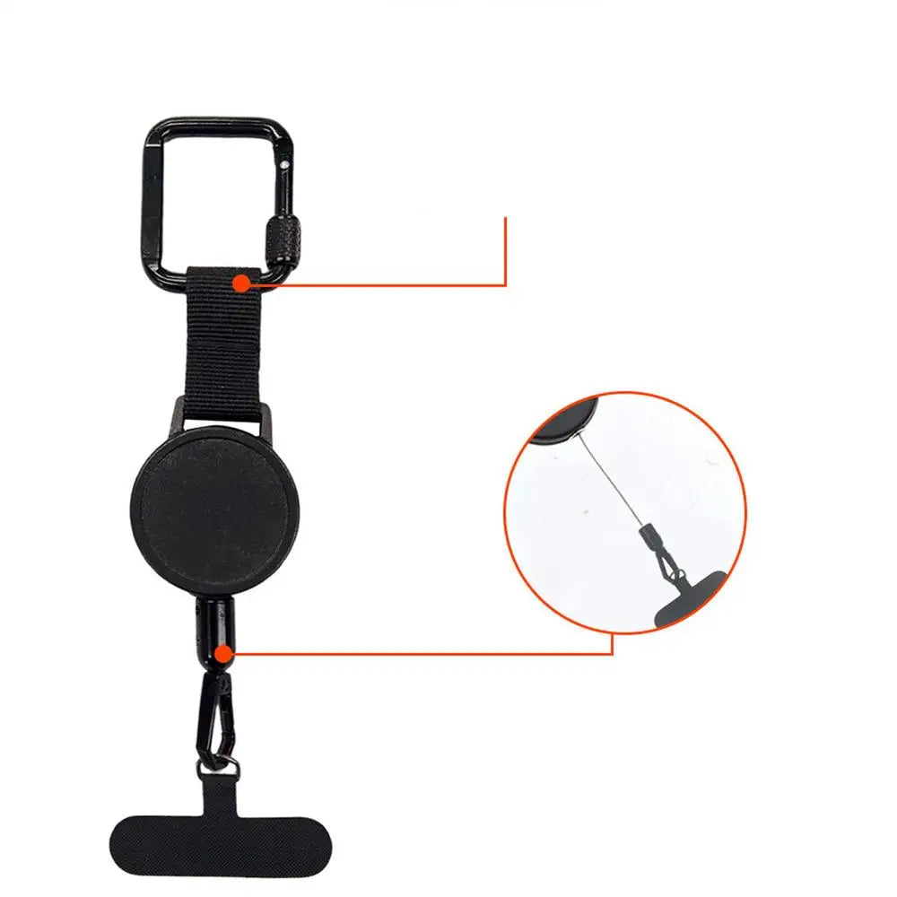 Retractable Anti-Theft Phone Lanyard Telescopic Smartphone Safety Tether Belt Clip Phone Holder Strap for Travel