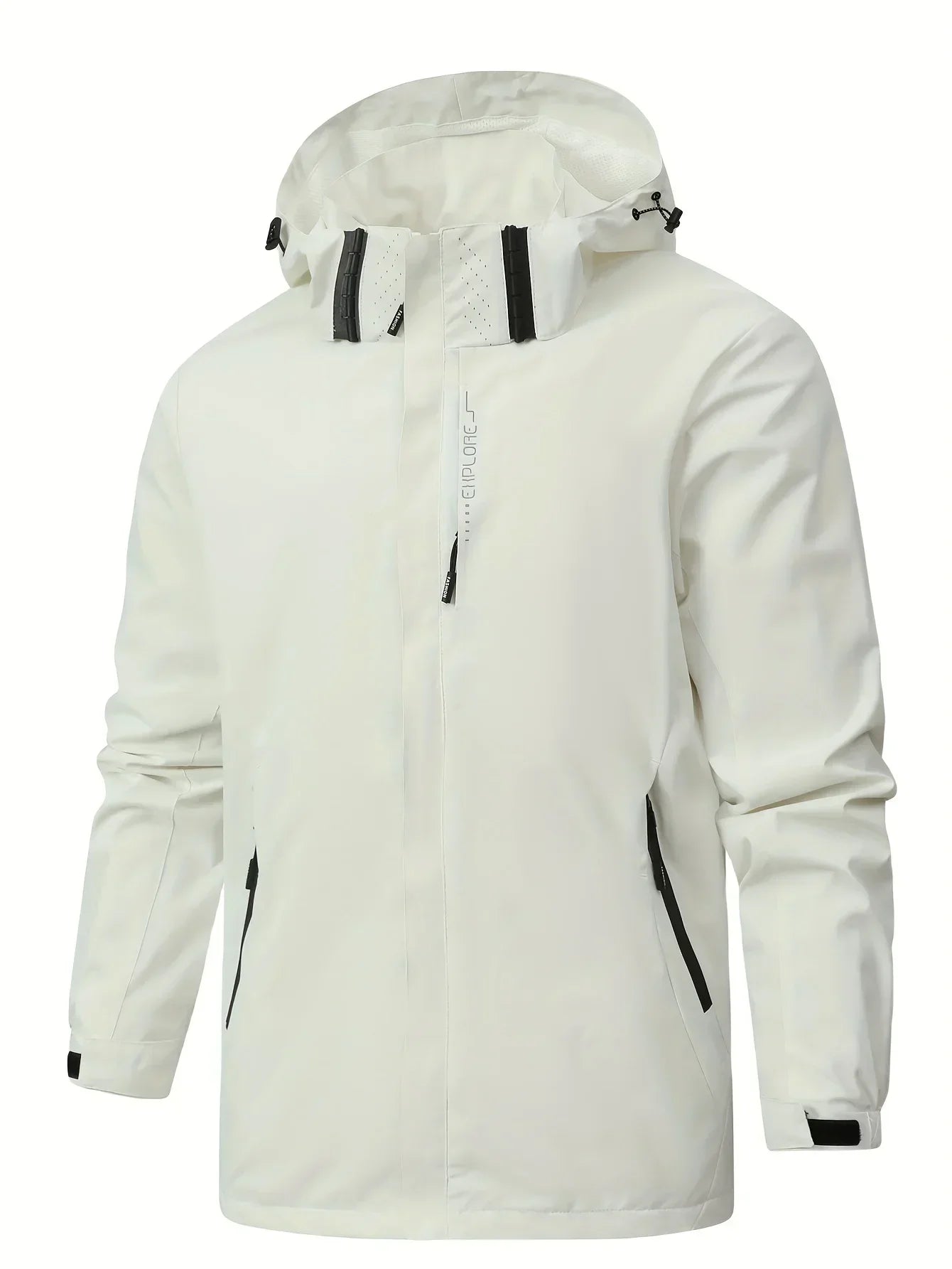 New Men's Lightweight Waterproof Rain Jacket Hooded Shell Outdoor Windbreaker for Hiking & Travel Breathable & Packable Coat Men