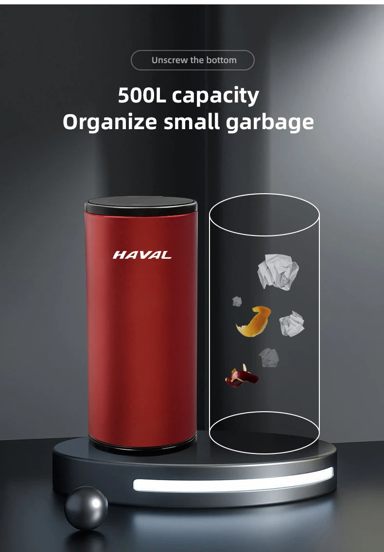 Car Trash Bin Alloy Garbage Can Car Organizer Storage Accessories For Haval H4 H5 H7 H6 Jolion H9 H1 M6 H8 F5 H2 F7X F7 Dargo H3