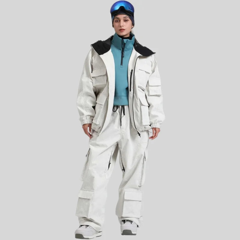GSOU SNOW New Ski Jacket Loose Warm Windproof Snow Garment Waterproof Wear Resistant Skiing Clothing Winter Outdoor Sports Tops