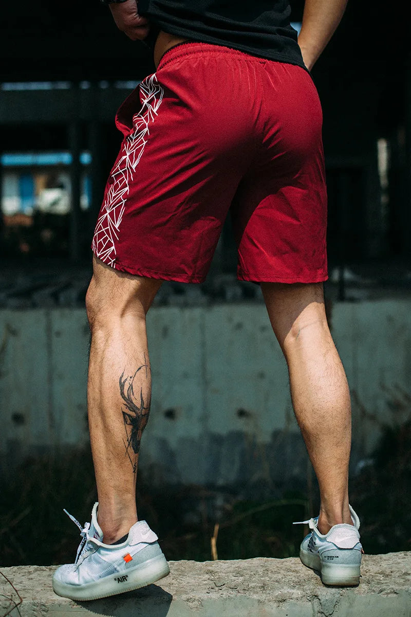 Quick-drying Shorts Fitness Training Jogging Pants for Men Muscular Casual Breathable Fashion Five-point Pants Casual Versatile