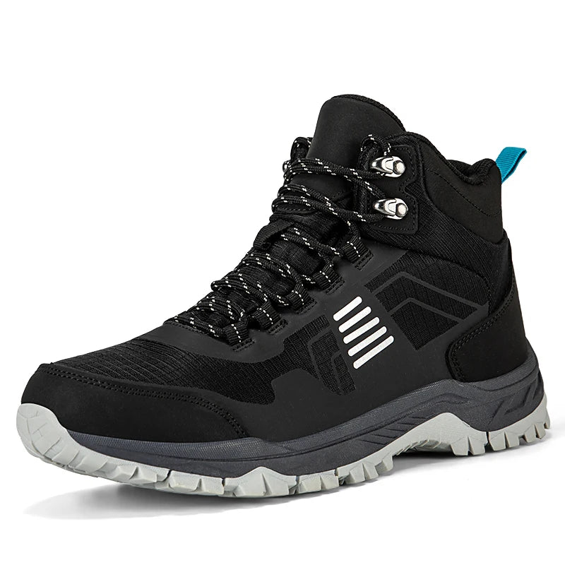Hiking Shoes Men Outdoor Anti-slip Lace-up High-top Women Shoes Flat Breathable Shock-absorbing Casual Sports Shoes Men