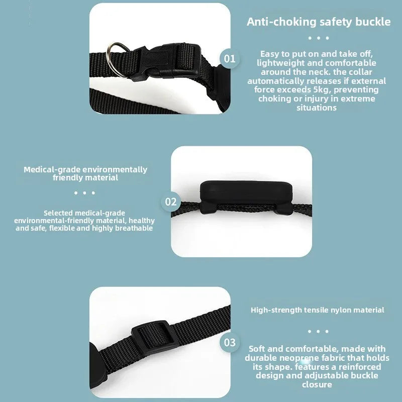 Pet Tracker GPS Waterproof Dog Cat Finder with Real-Time Tracking Anti-Lost Alarm Smart APP Notification Locator Collar for Pets