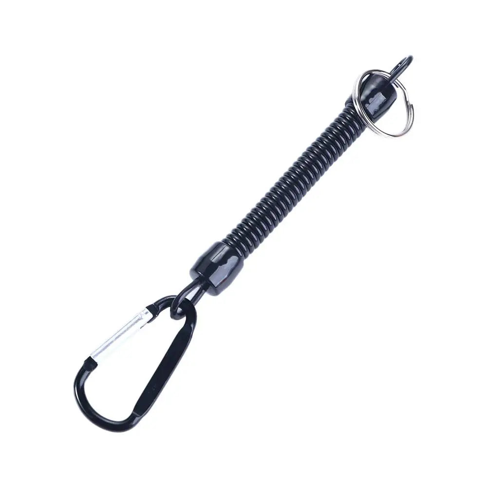 Hiking Accessories Climbing Anti-lost Tools Keyring Tackle Retractable Lanyards Fishing String Spring Rope Carabiner