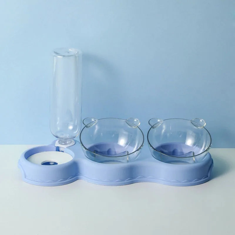 Pet Bowl Cat Bowl Dog Bowl Automatic Drinking Bowl Cat Food Bowl Anti Slip Double Bowl Easy To Clean Pet Supplies Cat Supplies