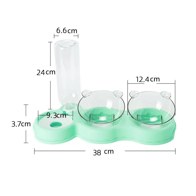 Pet Bowl Cat Bowl Dog Bowl Automatic Drinking Bowl Cat Food Bowl Anti Slip Double Bowl Easy To Clean Pet Supplies Cat Supplies