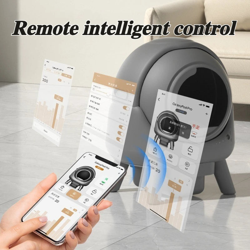 Self-cleaning Cat Litter Box Large Spaces Roller Intelligent Automatic Cat Toilet Sandbox Household Waste and Cleaning