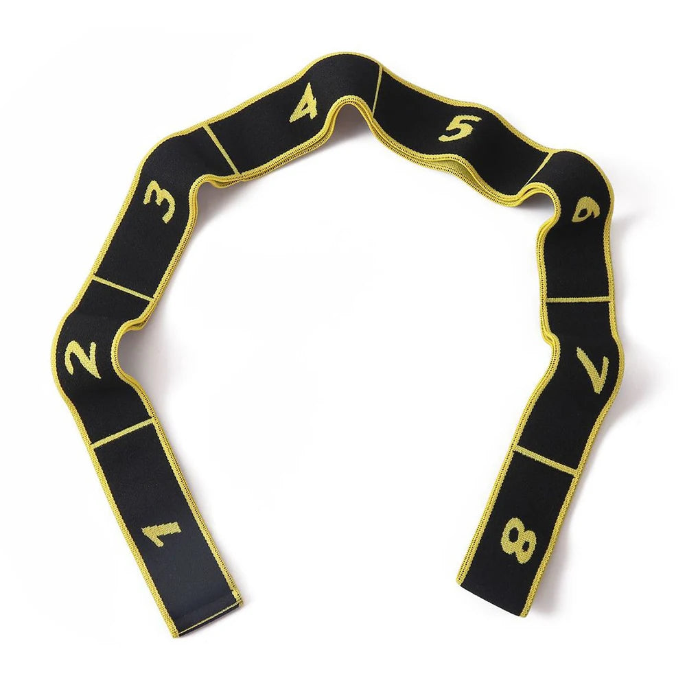 Fitness Exercise Pull Strap with 8 Numbers Stretch Resistance Band Exercise Elastic Band for Stretching and Physical Therapy