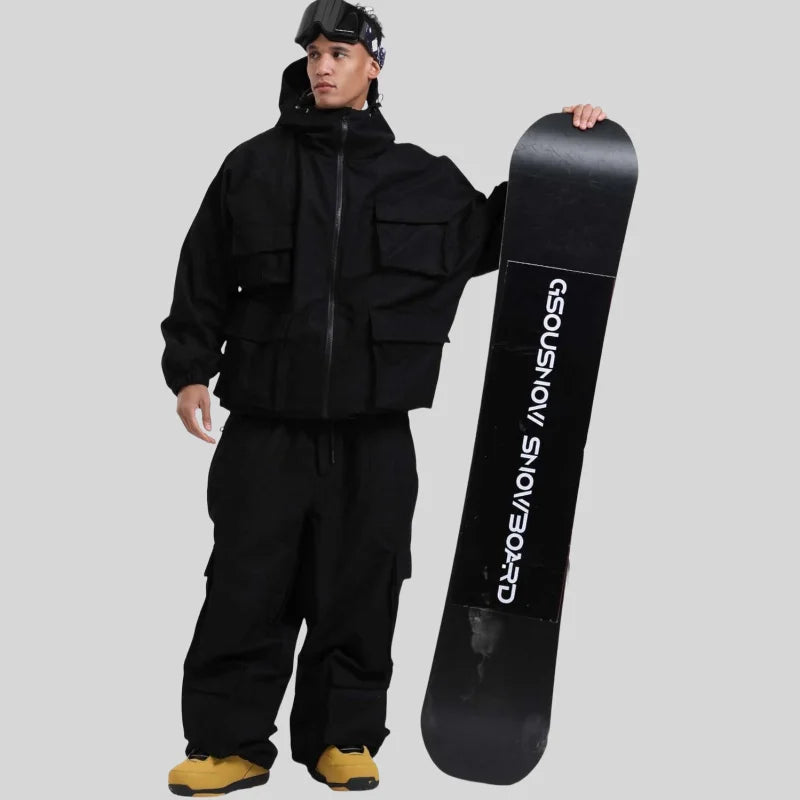 GSOU SNOW New Ski Jacket Loose Warm Windproof Snow Garment Waterproof Wear Resistant Skiing Clothing Winter Outdoor Sports Tops